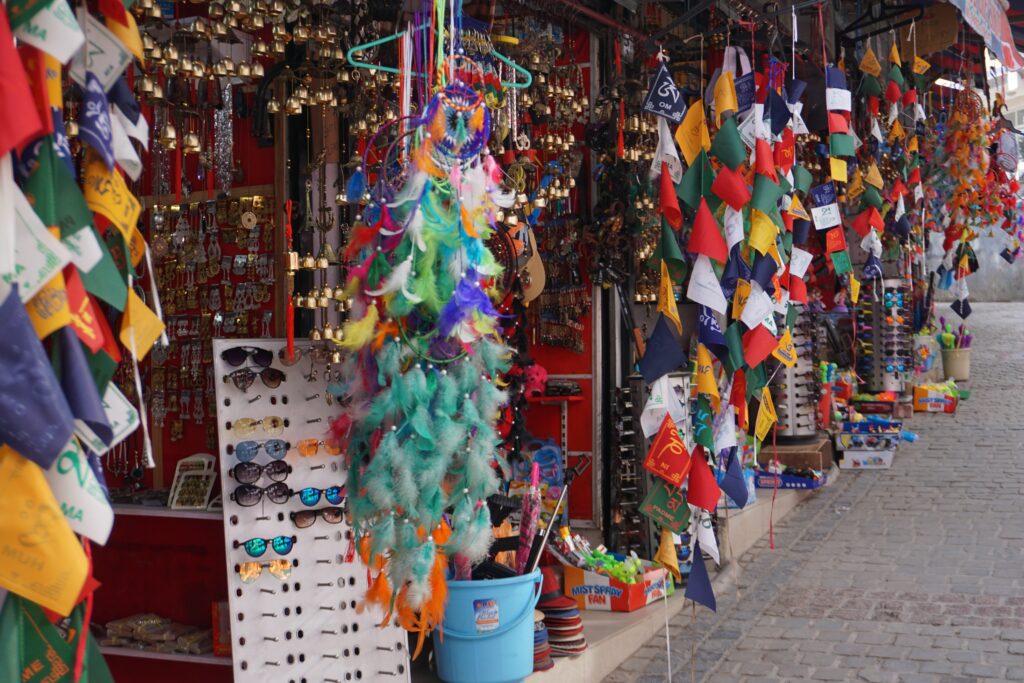 Vibrant Tibetan street culture in McLeod Ganj, Dharamshala on a 5-day Himachal tour.