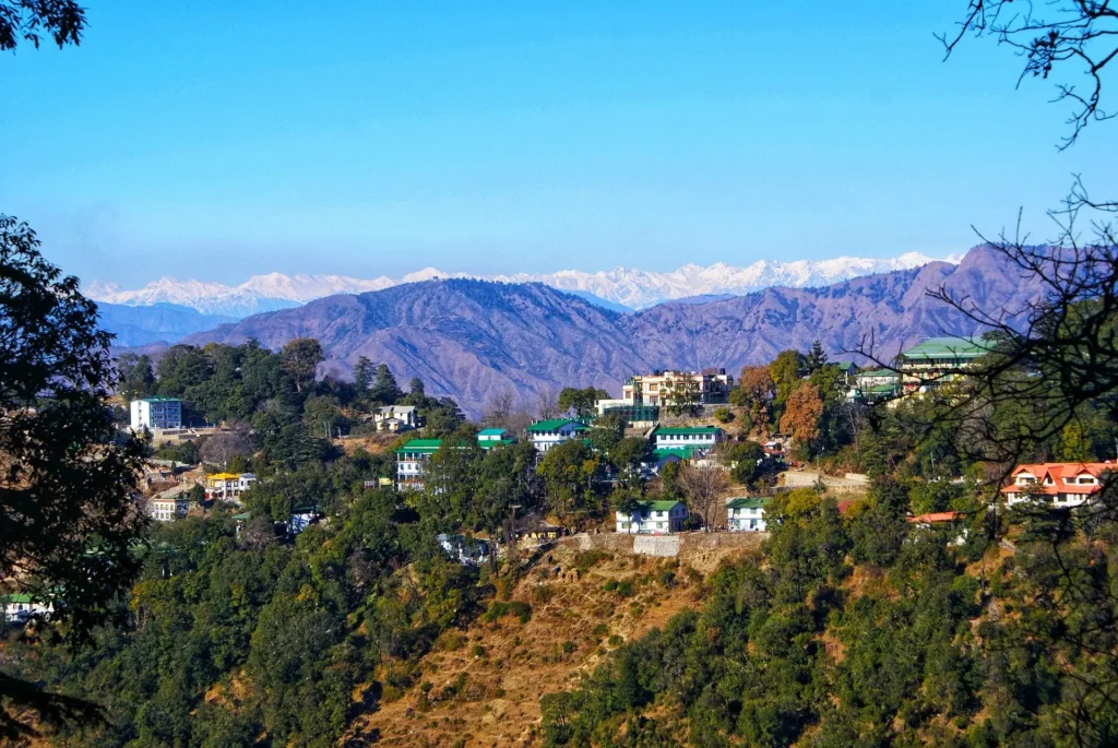 Panoramic Himalayan view from Gun Hill, Mussoorie on a 7-day Uttarakhand tour.