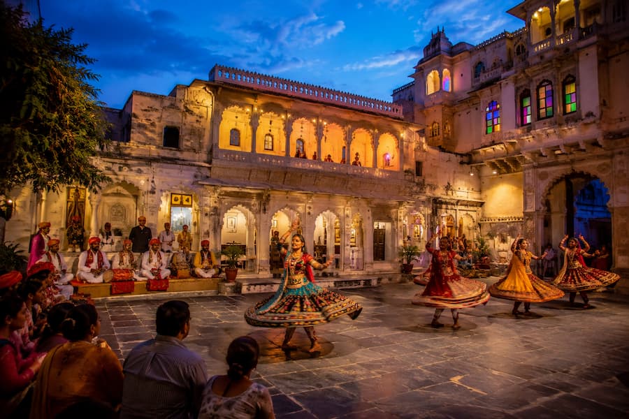 Bagore Ki Haveli in Udaipur, host to the famous evening light and sound show and folk dance