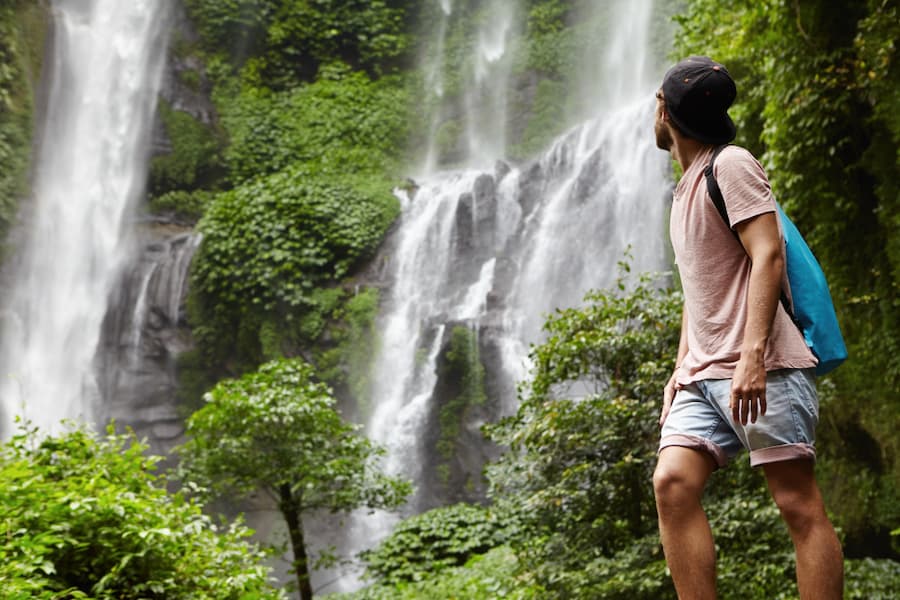 Dudhsagar Waterfalls cascading through the Bhagwan Mahavir Wildlife Sanctuary, Goa