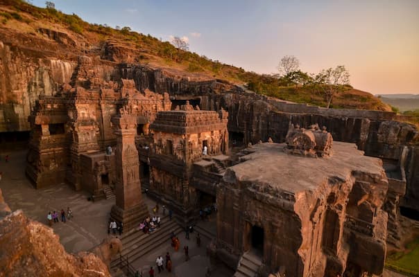 Rock-cut Kailasa Temple at the Ellora Caves, Maharashtra, India