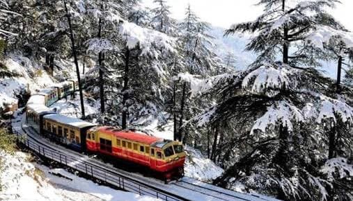 Kalka-Shimla toy train, part of the UNESCO Mountain Railways of India