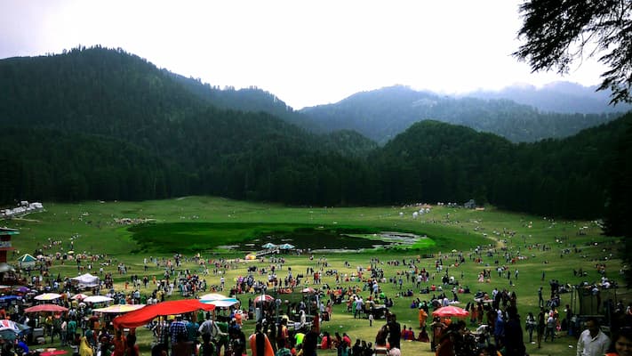Green meadow of Khajjiar near Dalhousie