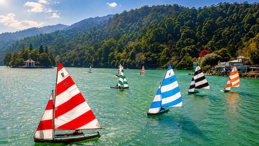 Naini Lake in Nainital, India